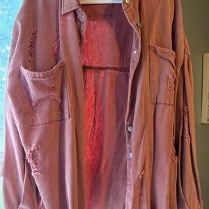 Distressed Pink Jacket